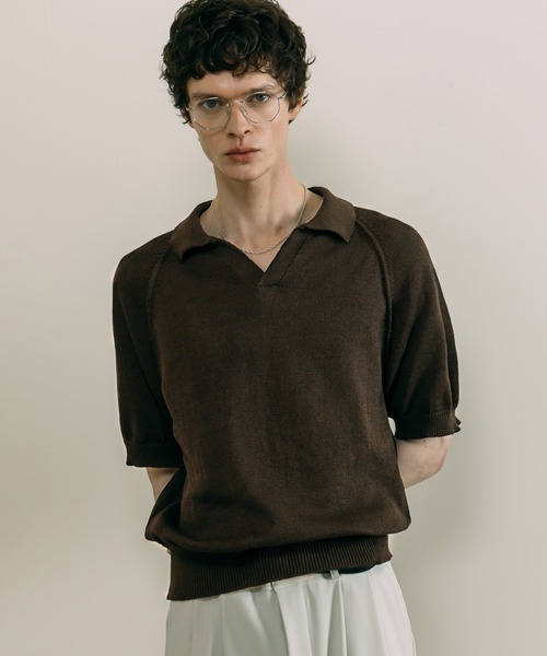 【LURAKU】ドライタッチニットポロシャツ LURAKU】dry touch knit polo shirt / ドライタッチニット