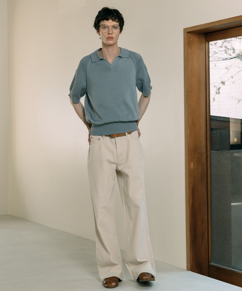 LURAKU ポロシャツ 「LURAKU」dry touch knit polo shirt