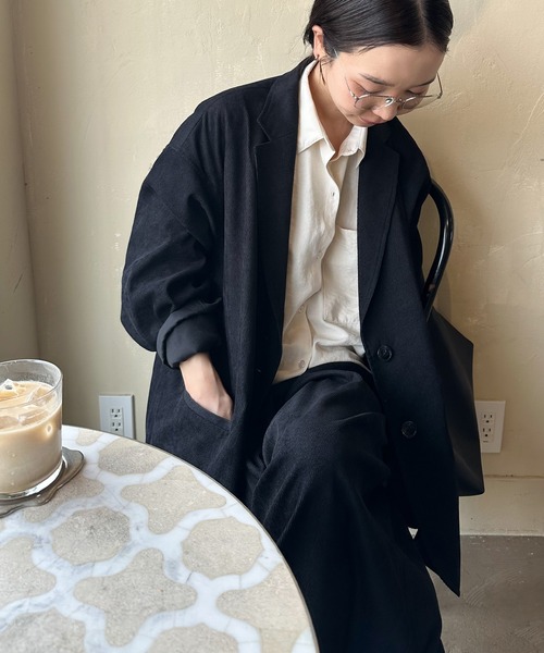ワイドパンツ スラックス パンツ コーデュロイワイドストレート