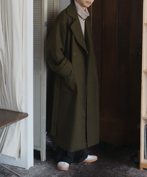 希少カラー エディフィス チェスターコート ロング カーキ M 希少カラー エディフィス チェスターコート ロング カーキ M EDIFICE