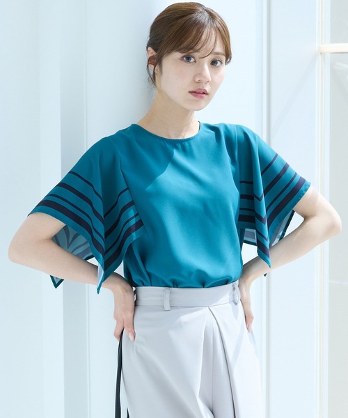 nume 半袖プラウス　美品 🌸6/19完売カラー再追加🌸即日〜3営業日以内発送可能】襟回り