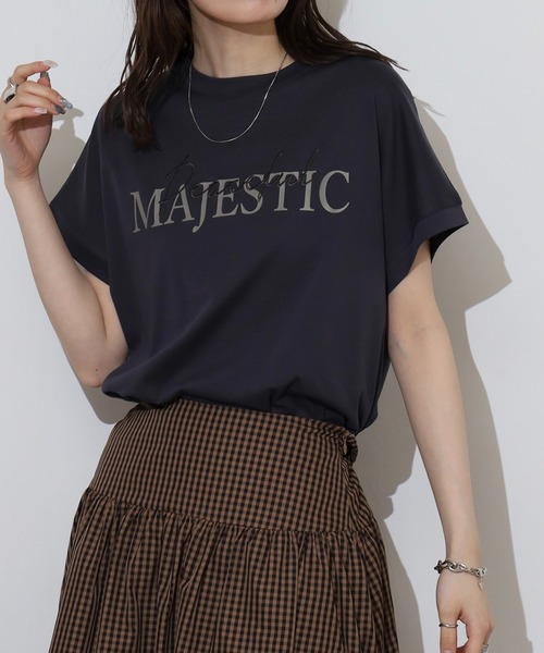 tシャツ Eglantine ロゴ刺繍シンプルＴシャツ レディース EGLANTINE tシャツ Eglantine ロゴ刺繍シンプルTシャツ