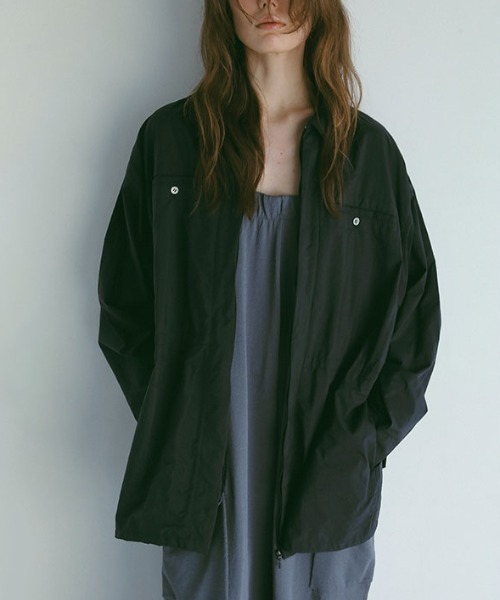 ETRÉ TOKYO ミリタリーシャツジャケット ナイロン混 軽量 羽織 ブルー 美品 ETRE TOKYO ミリタリーシャツジャケット - メルカリ
