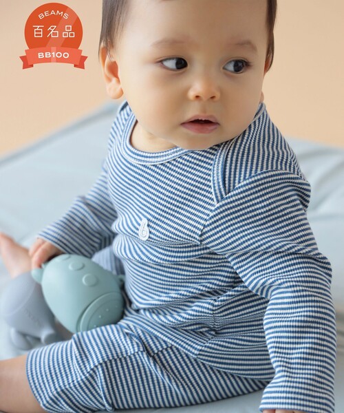 こども ビームス ベビー服 ロンパース ベビー リブ カバーオール