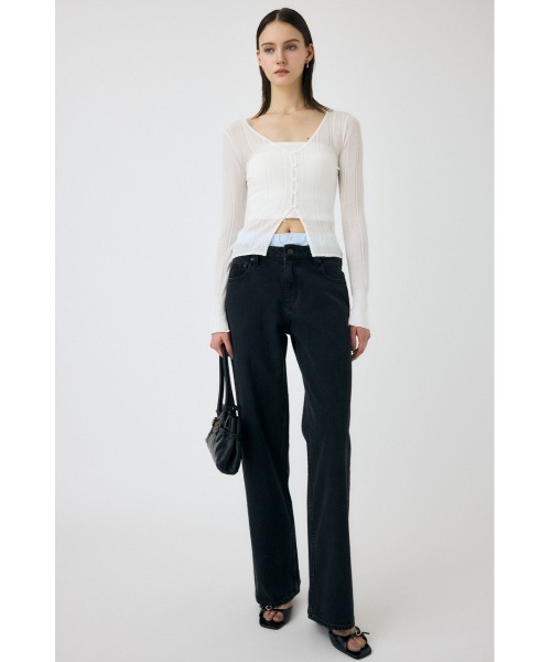 ジーンズ デニム デニムパンツ BOXER LAYERED STRAIGHT レディース