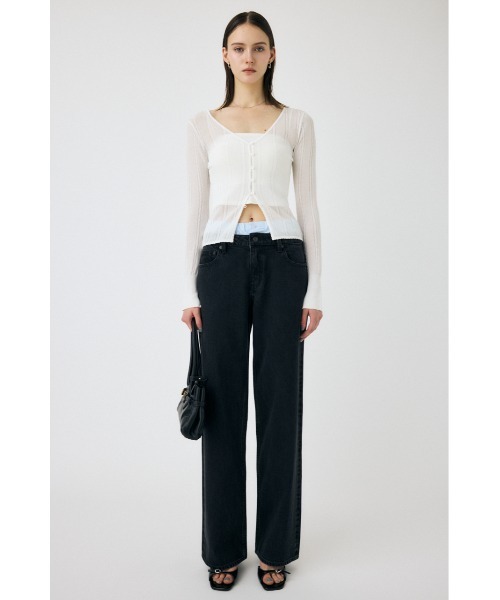 ジーンズ デニム デニムパンツ BOXER LAYERED STRAIGHT レディース