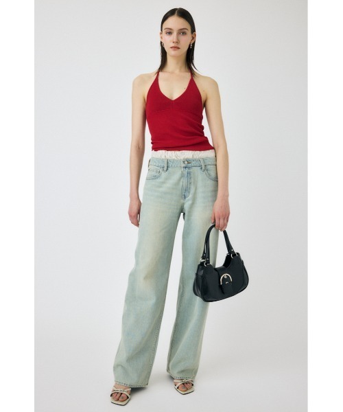 ジーンズ デニム デニムパンツ BOXER LAYERED STRAIGHT レディース