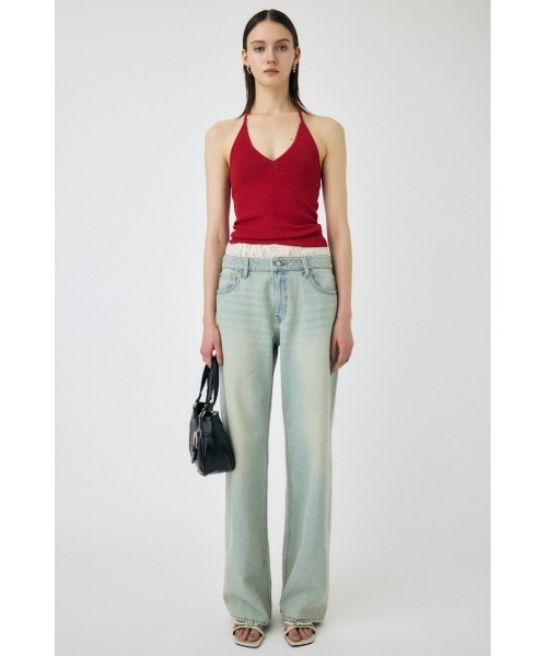 ジーンズ デニム デニムパンツ BOXER LAYERED STRAIGHT レディース