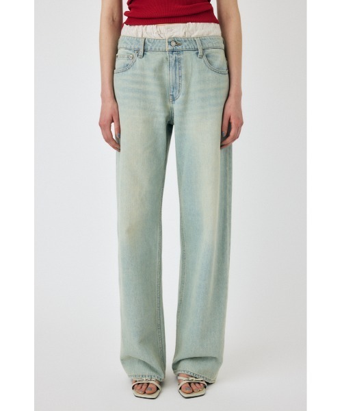 ジーンズ デニム デニムパンツ BOXER LAYERED STRAIGHT レディース