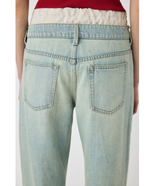 ジーンズ デニム デニムパンツ BOXER LAYERED STRAIGHT レディース
