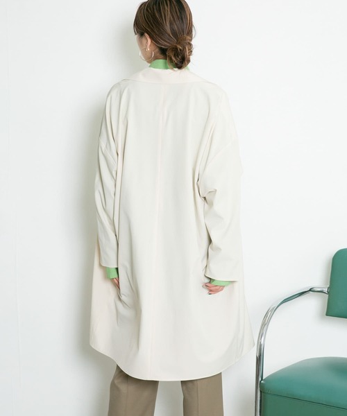 「KBF」 チェスターコート ONE アイボリー レディース_画像2