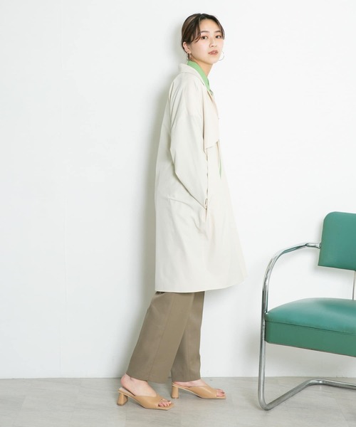 「KBF」 チェスターコート ONE アイボリー レディース_画像3