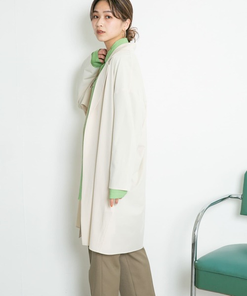 「KBF」 チェスターコート ONE アイボリー レディース_画像5