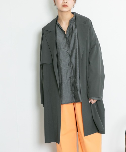 「KBF」 チェスターコート ONE アイボリー レディース_画像8