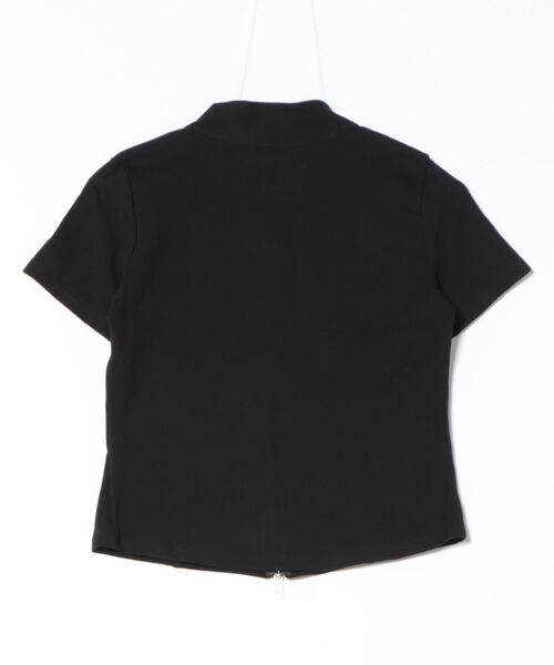 ANAP（アナップ） tシャツ 半袖 ハート ロゴ モックネック ダブルZIP