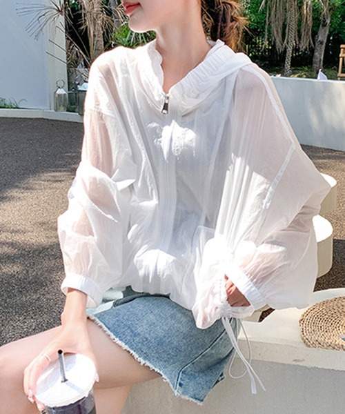 パーカー シアーZIPフーディー レディース And Couture パーカー シアーZIPフーディー レディース