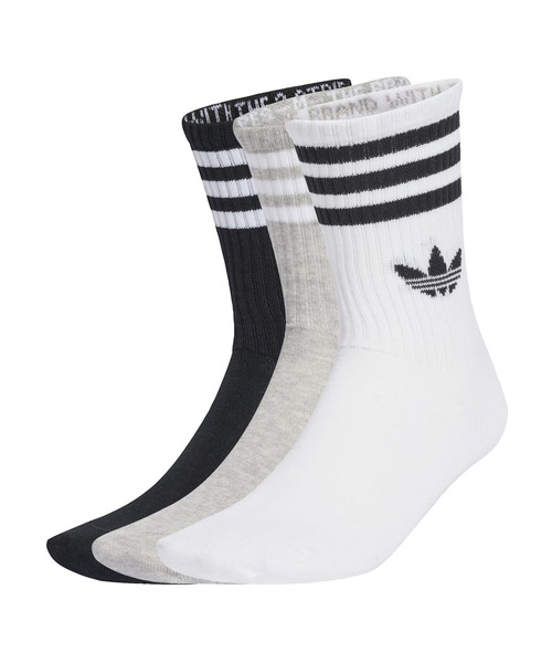 adidas（アディダス） 靴下 U 3S CREW S 3P 3Pソックス JV7403 WHIT