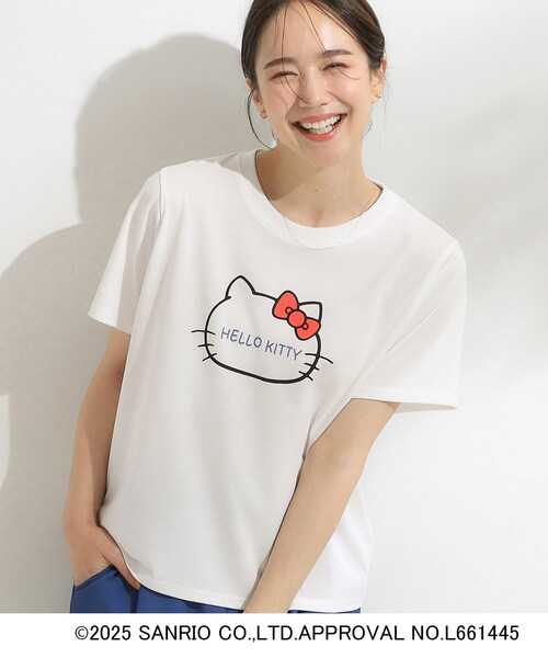 sanrio（サンリオ） tシャツ 「HELLO KITTYコラボ」「SHOO ICE／汗染み