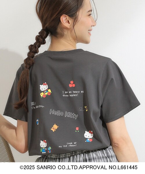 sanrio（サンリオ） tシャツ 「HELLO KITTYコラボ」「SHOO ICE／汗染み