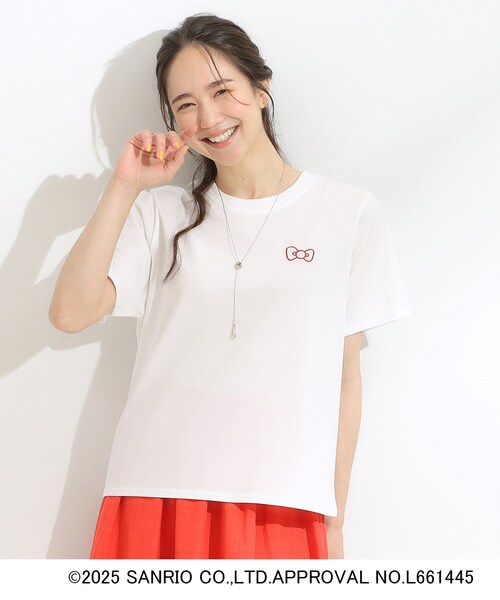 sanrio（サンリオ） tシャツ 半袖 「HELLO KITTYコラボ」「SHOO ICE