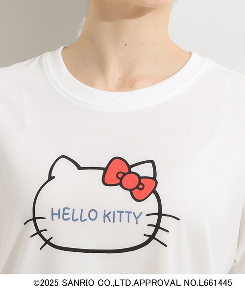 sanrio（サンリオ） tシャツ 「HELLO KITTYコラボ」「SHOO ICE／汗染み