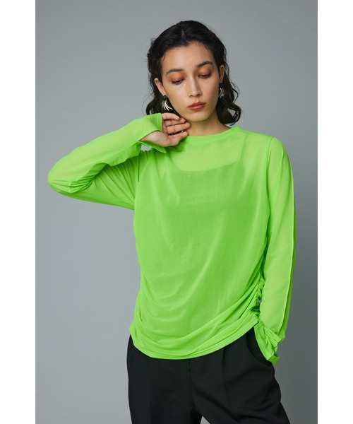 「HeRIN.CYE」 長袖カットソー FREE ライム レディース