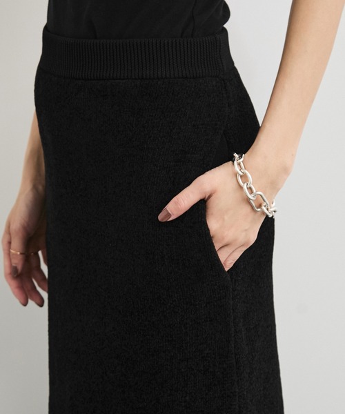 LE CERCLE par rope' スカート 「セットアップ対応」モール糸ダブル