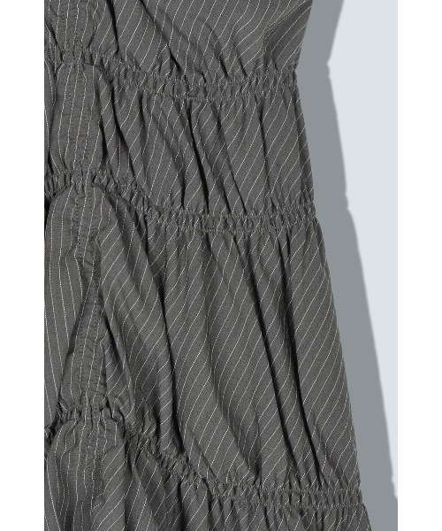 OMMO（オーエムエムオー） IRREGULAR SHIRRING TOP レディース