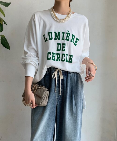 tシャツ LUMIEREドルマンフロッキーロンTEE レディース