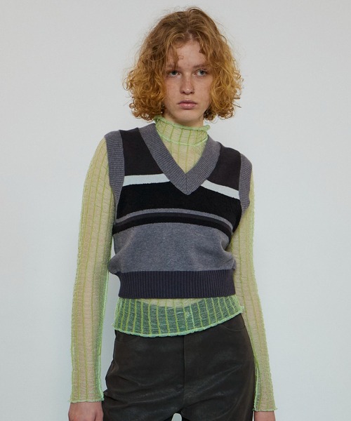 MAISON SPECIAL Vネックニット PRE-ORDER】V-neck Low Gauge Pullover Knit/Vネックローゲージ