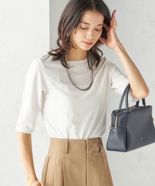 tシャツ ソロナ 5分袖 TEE レディース