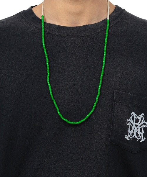 新品　完売　【Hoaw.】Glass beads ネックレス　ガラスネックレス セール】YU-KA:ガラスビーズネックレス glass beads necklace