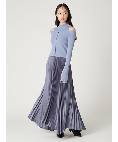 FRAY I.D（フレイ・アイディー） ワンピース ニットドッキングプリーツ