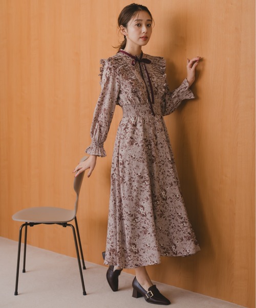 MISCH MASCH（ミッシュマッシュ） ワンピース プリーツフリルフラワー