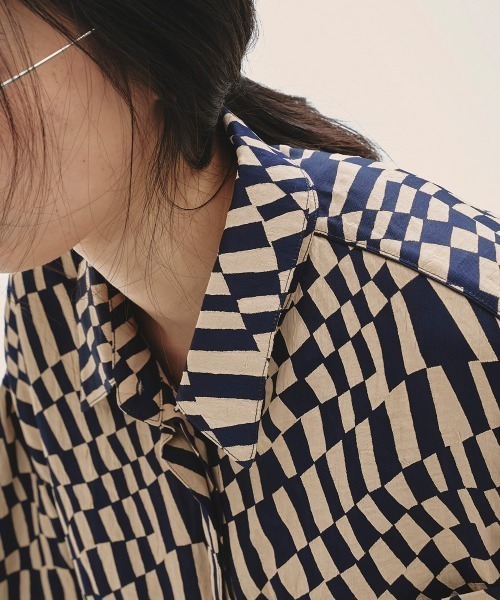 TODAYFUL ブラウス シャツ Geometric Over Shirts レディース