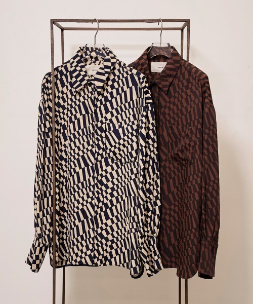 シャツ/ブラウス(長袖/七分) Geometric Over Shirts todayful TODAYFUL ブラウス シャツ Geometric Over Shirts レディース