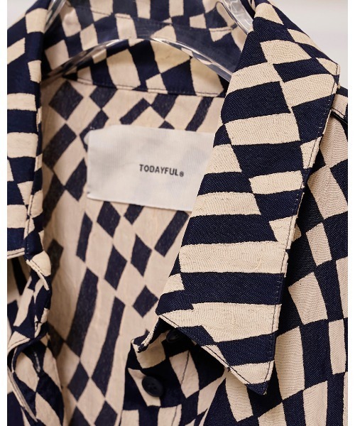 シャツ/ブラウス(長袖/七分) Geometric Over Shirts todayful TODAYFUL ブラウス シャツ Geometric Over Shirts レディース