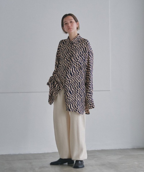 シャツ/ブラウス(長袖/七分) Geometric Over Shirts todayful TODAYFUL ブラウス シャツ Geometric Over Shirts レディース
