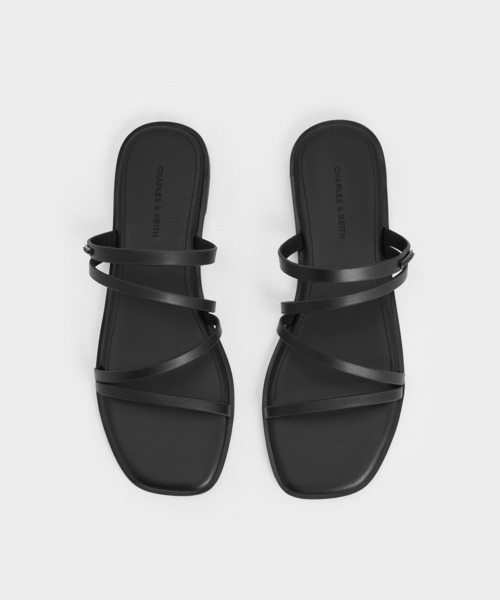 「CHARLES & KEITH」 フラットサンダル 23cm ブラック レディース_画像5
