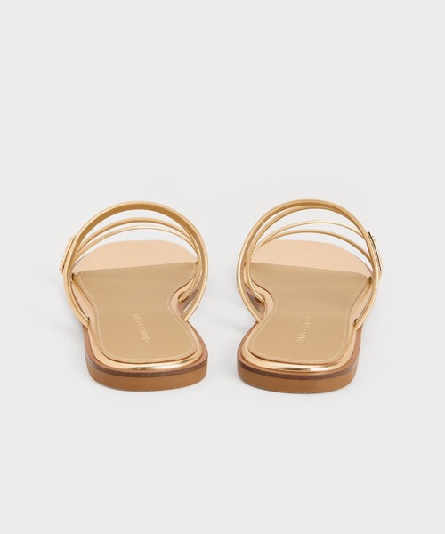 「CHARLES & KEITH」 フラットサンダル 23cm ブラック レディース_画像7