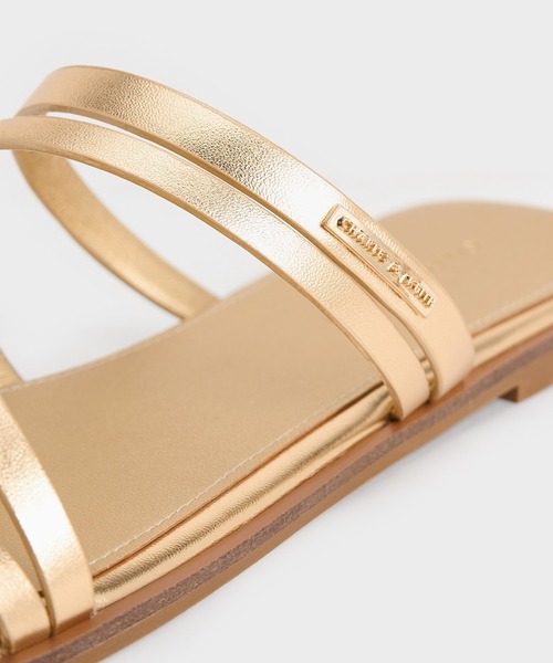 「CHARLES & KEITH」 フラットサンダル 23cm ブラック レディース_画像8