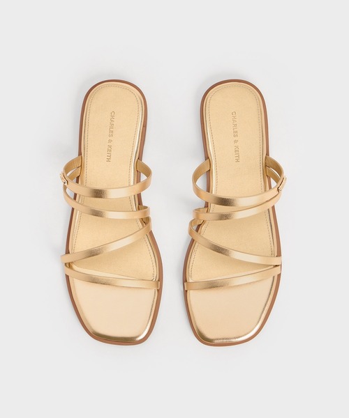 「CHARLES & KEITH」 フラットサンダル 23cm ブラック レディース_画像9