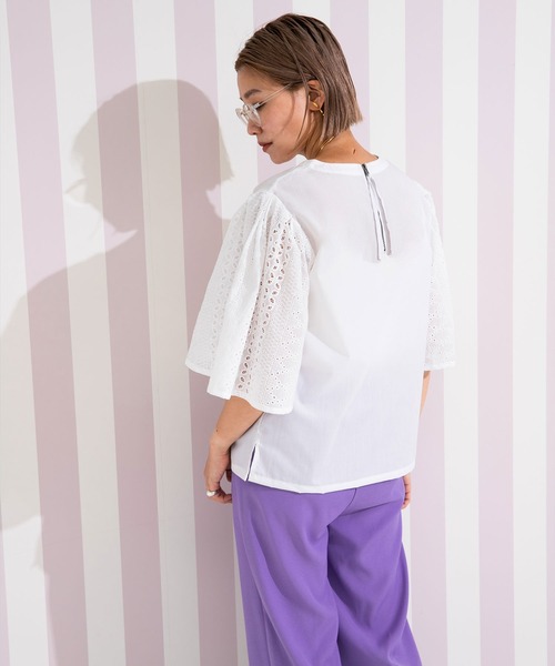 「bohmal」 半袖ブラウス FREE ホワイト レディース_画像6