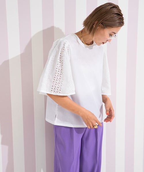 「bohmal」 半袖ブラウス FREE ホワイト レディース_画像7