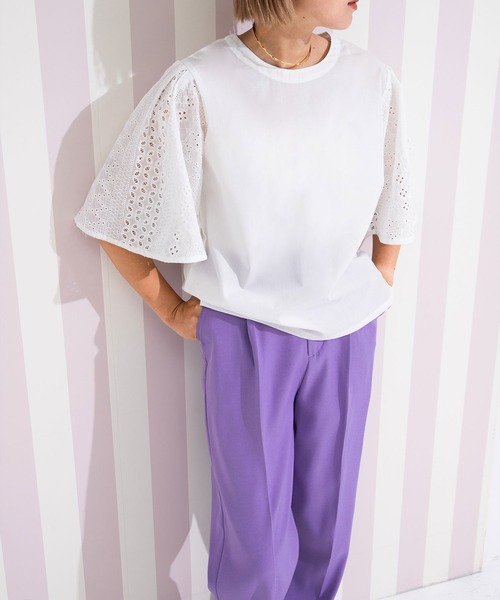 「bohmal」 半袖ブラウス FREE ホワイト レディース_画像9