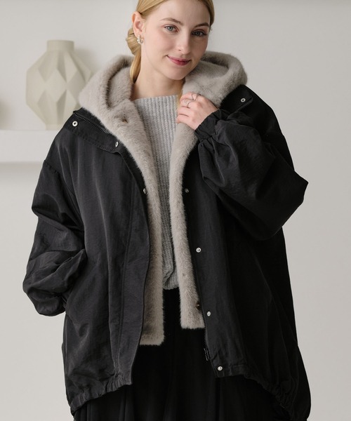 ZAKKA-BOX（ザッカボックス） ベスト ジレ ファーフードベスト