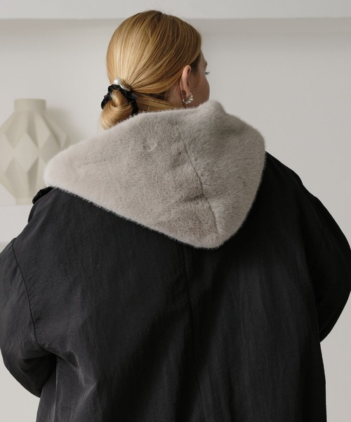 ZAKKA-BOX（ザッカボックス） ベスト ジレ ファーフードベスト