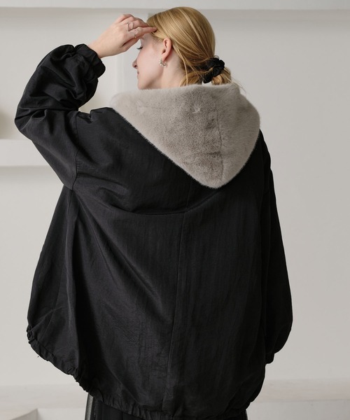 ZAKKA-BOX（ザッカボックス） ベスト ジレ ファーフードベスト