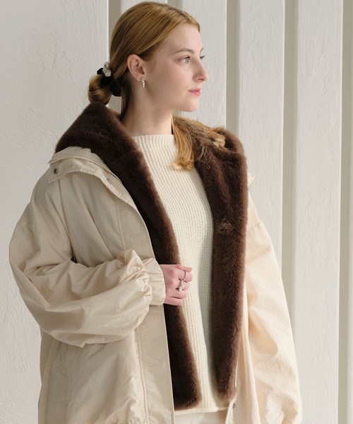 ZAKKA-BOX（ザッカボックス） ベスト ジレ ファーフードベスト