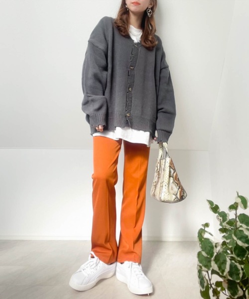 「Anytime Songs」 「HALHAM」ニットカーディガン LARGE サックスブルー メンズ_画像4